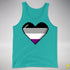 Asexual Pride 8-Bit Pixel Heart Premium Tank Top - Teal